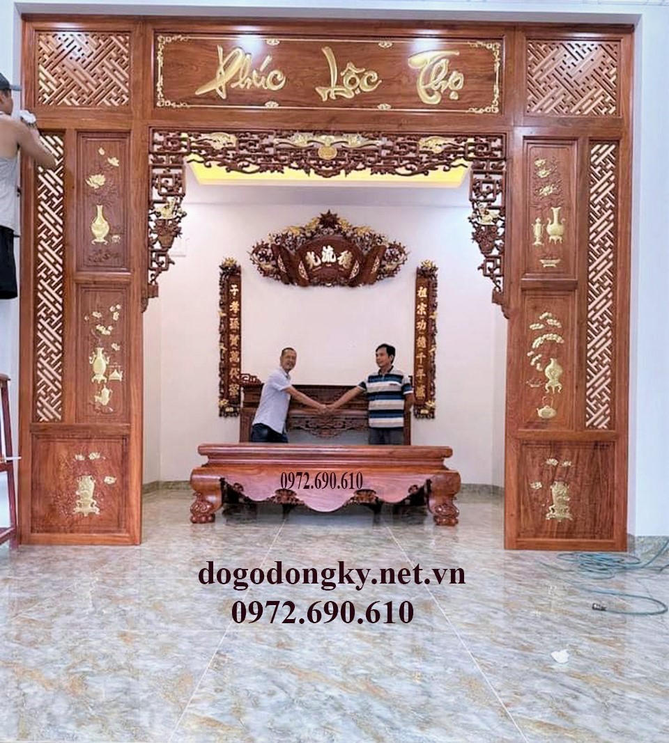 Bình Phong Gỗ NGăn Phòng Thờ